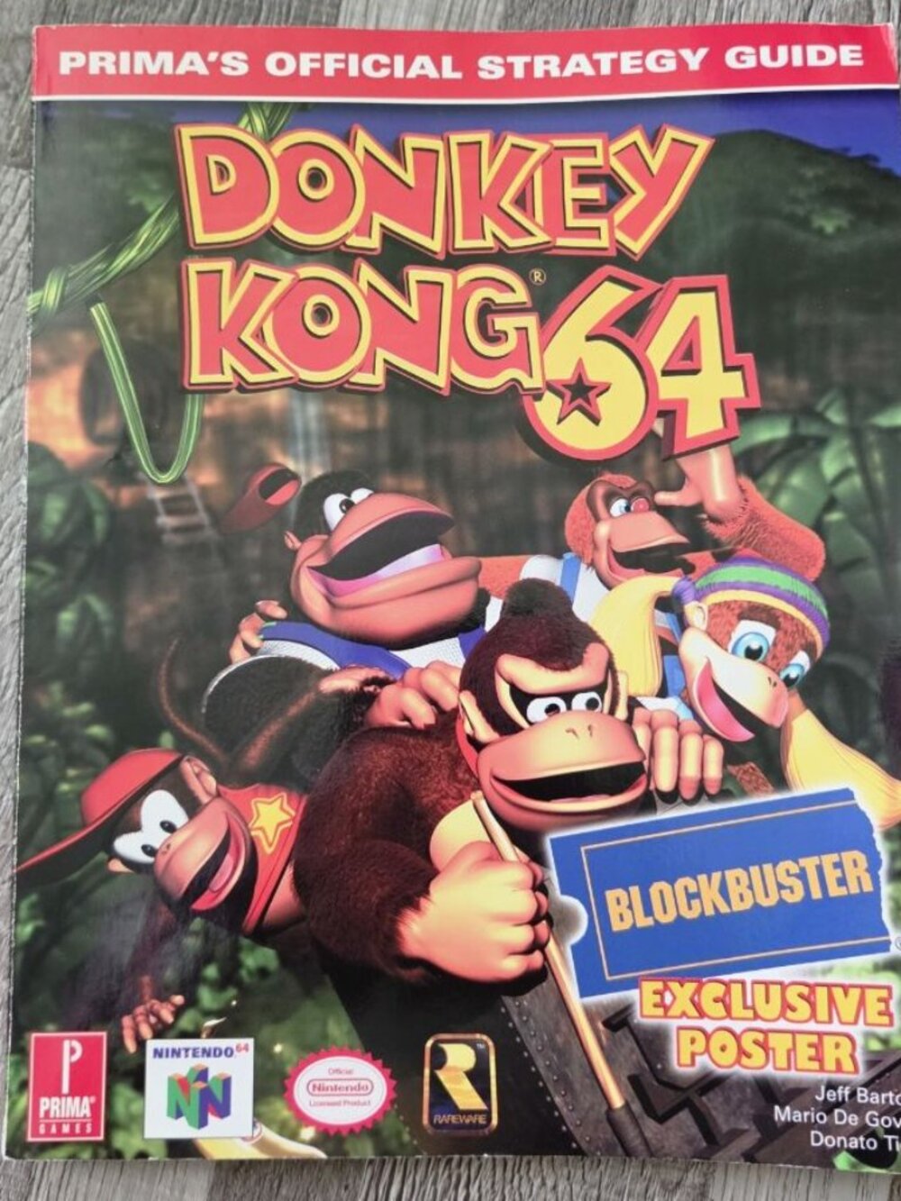 Prima Games Donkey Kong 64 Strategy Guide Retro Gaming Blockbuster Poster 1990s